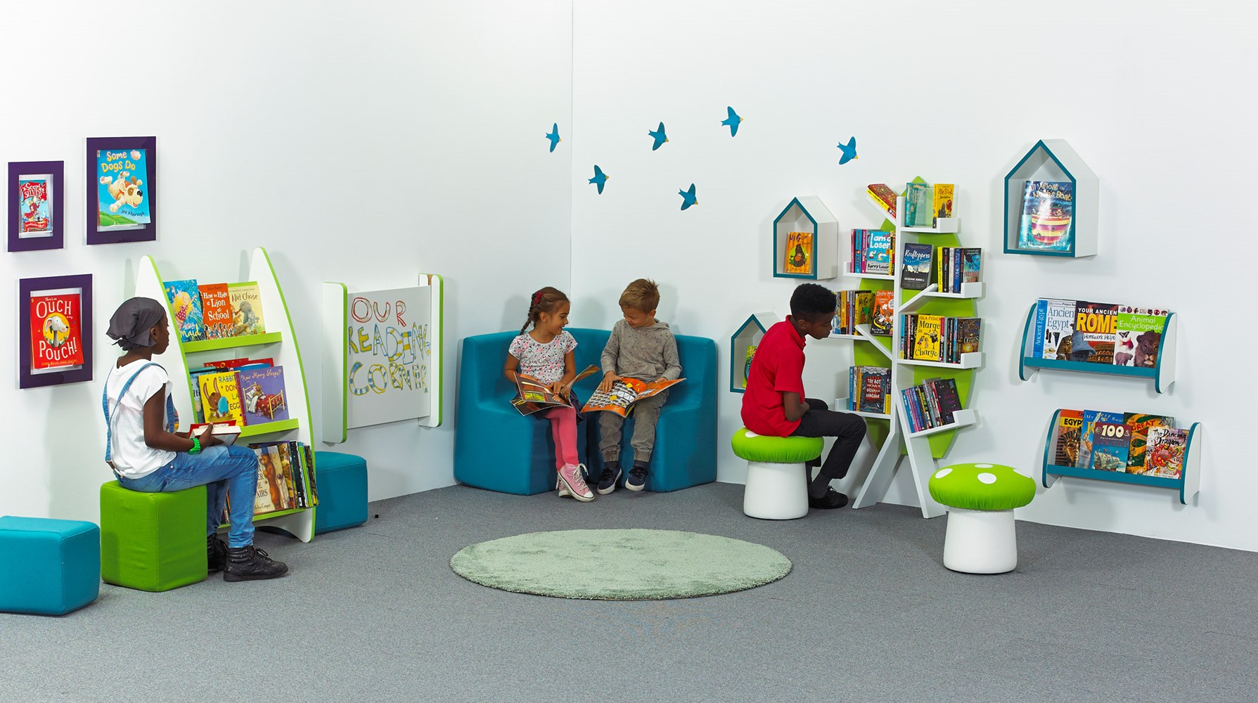 Reading Corners encouraging children to read for enjoyment