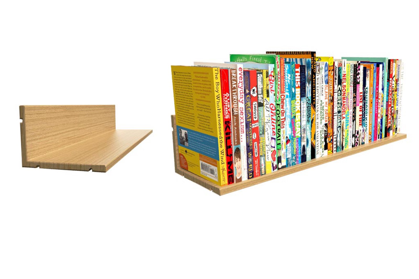 Standard Shelf turned for large format books